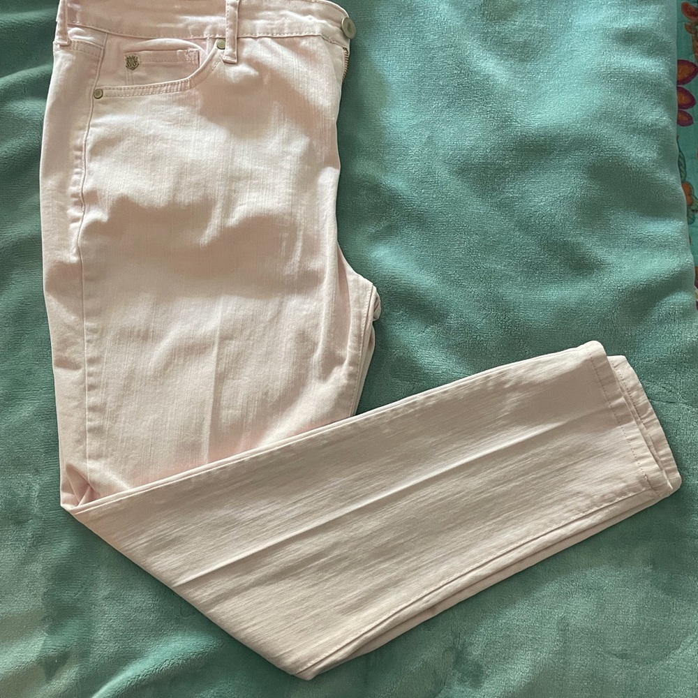 Pale Pink Bandolino Slim Fit Pants. Size 12
